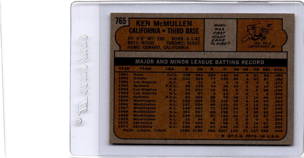1972 Topps #765 Ken McMullen