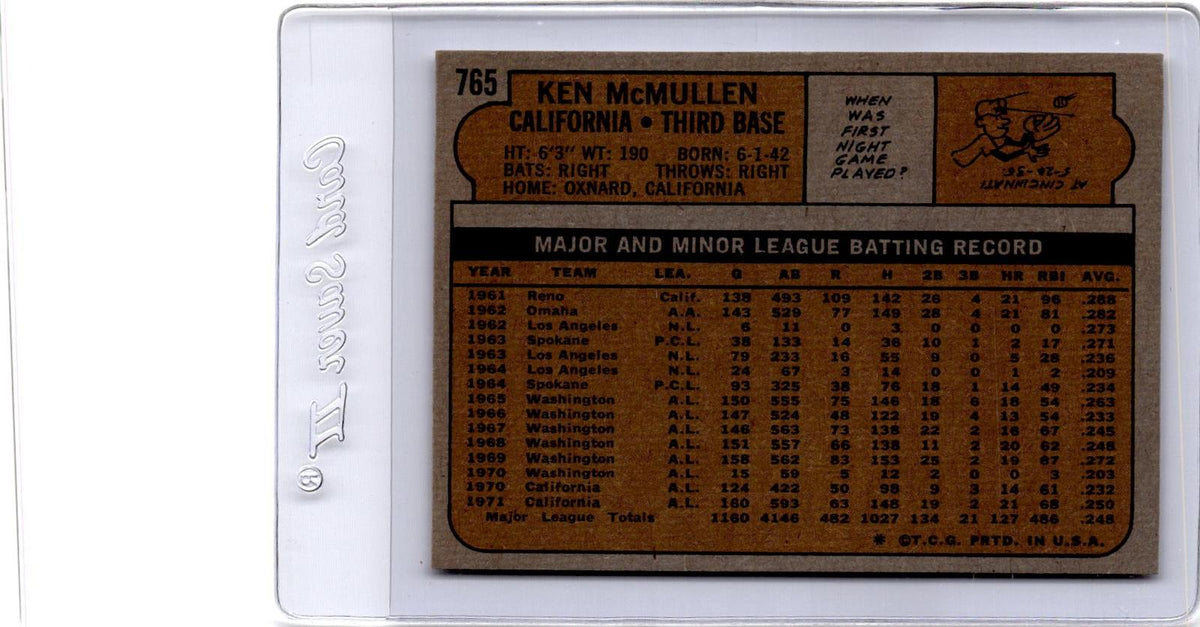 1972 Topps #765 Ken McMullen