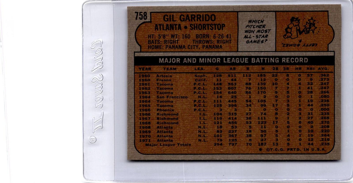 1972 Topps #758 Gil Garrido