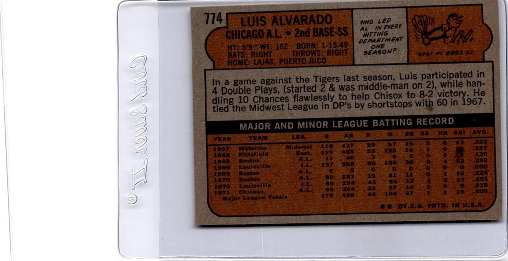 1972 Topps #774 Luis Alvarado