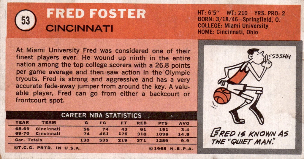 1970-71 Topps #53 Fred Foster