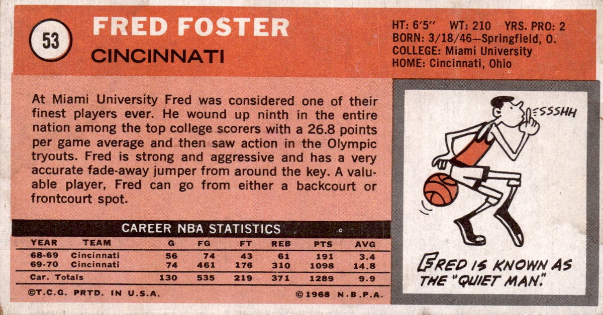 1970-71 Topps #53 Fred Foster