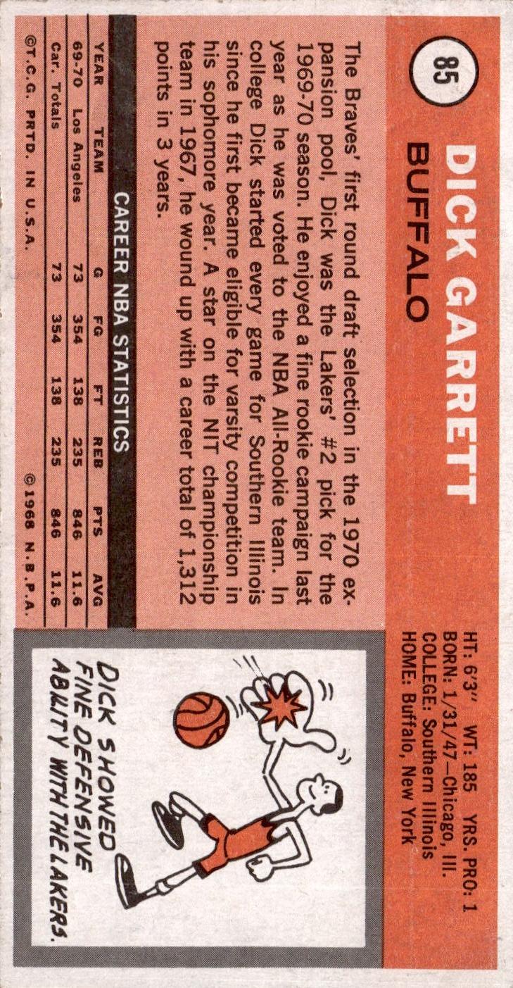 1970-71 Topps #85 Dick Garrett