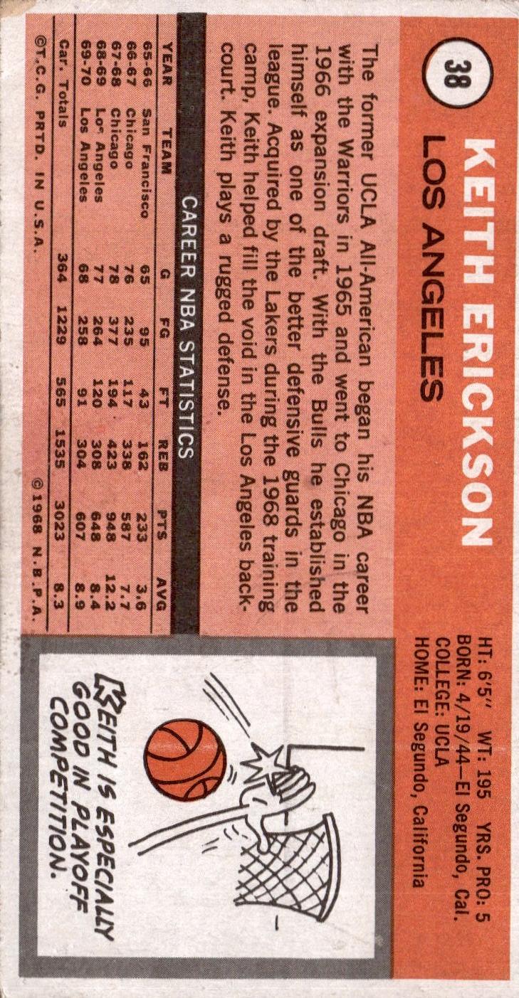 1970-71 Topps #38 Keith Erickson