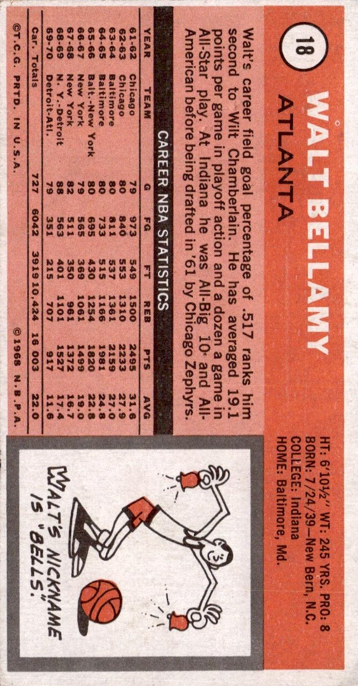 1970-71 Topps #18 Walt Bellamy