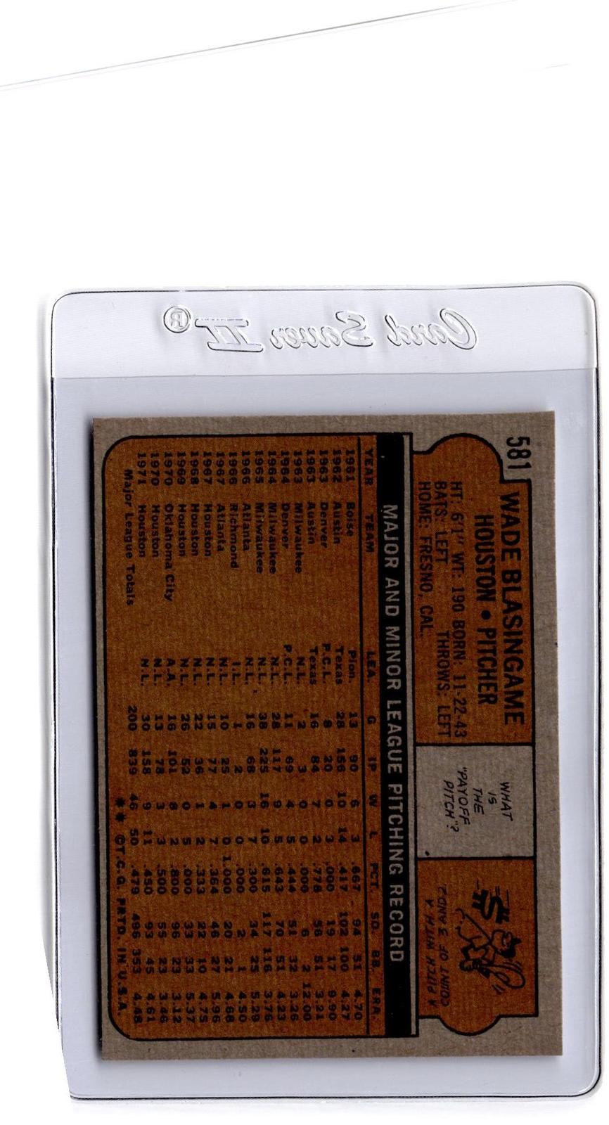 1972 Topps #581 Wade Blasingame