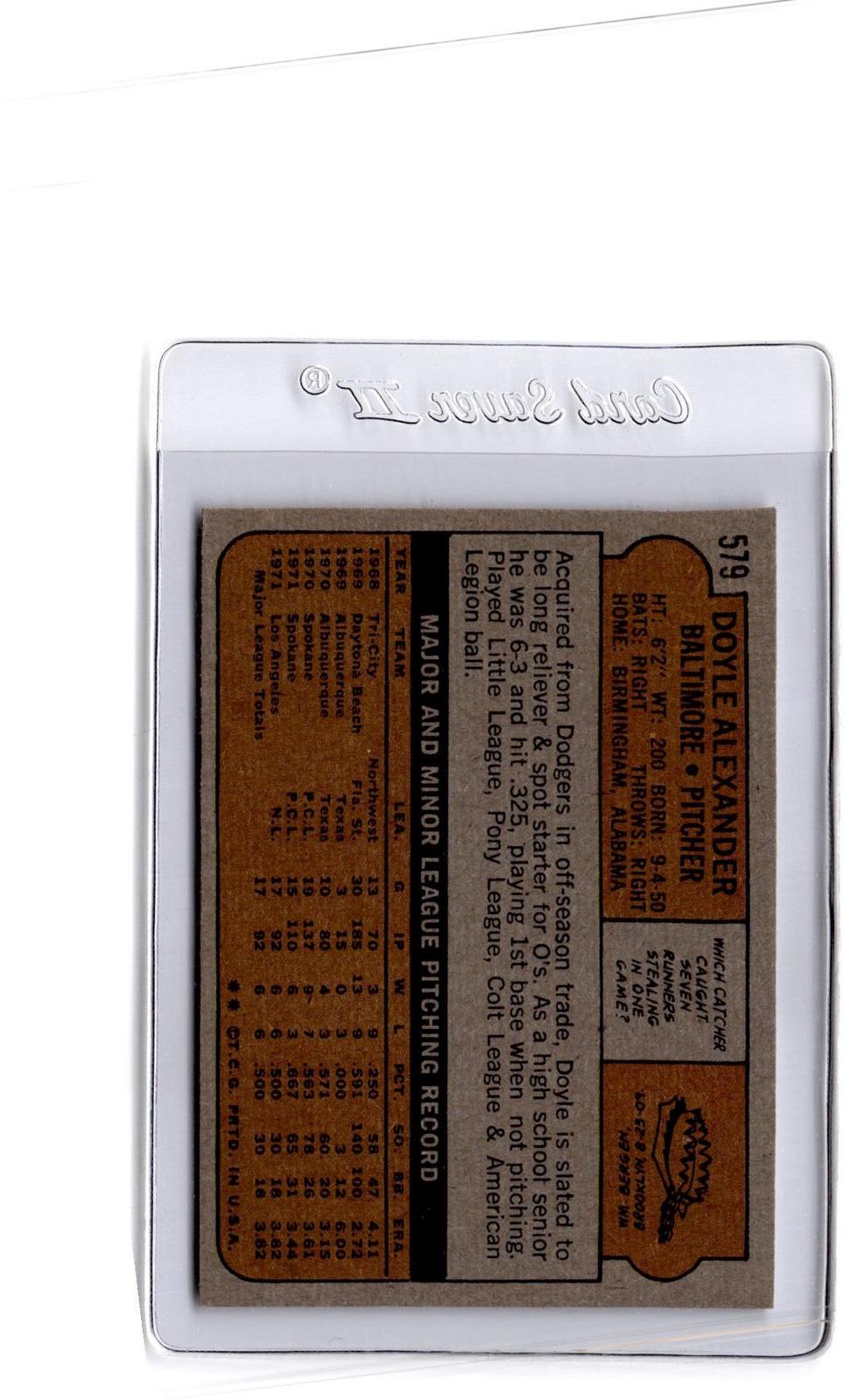 1972 Topps #579 Doyle Alexander