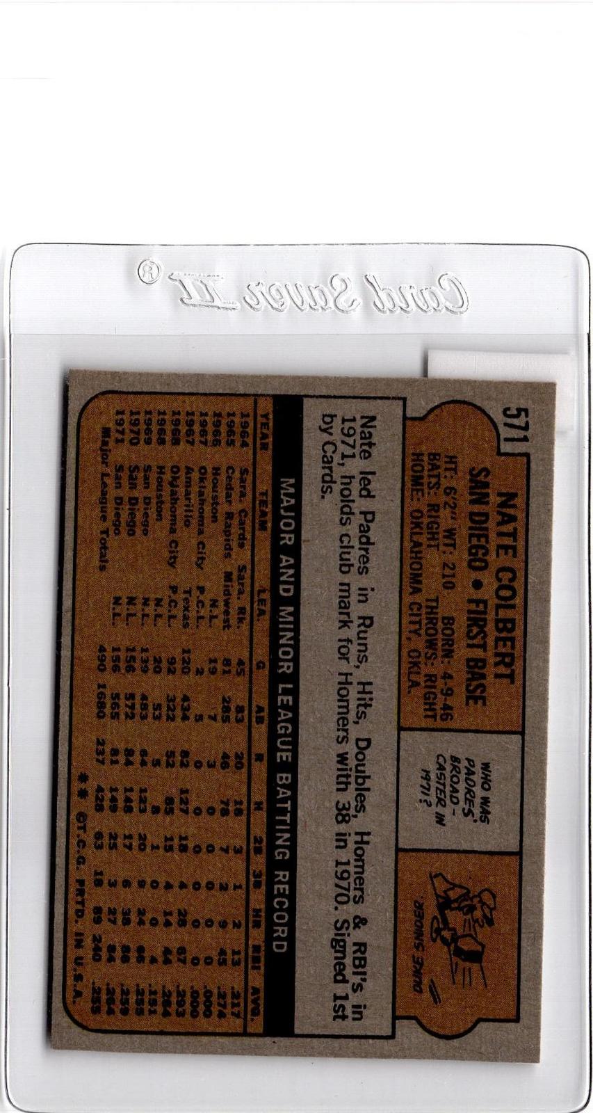 1972 Topps #571 Nate Colbert