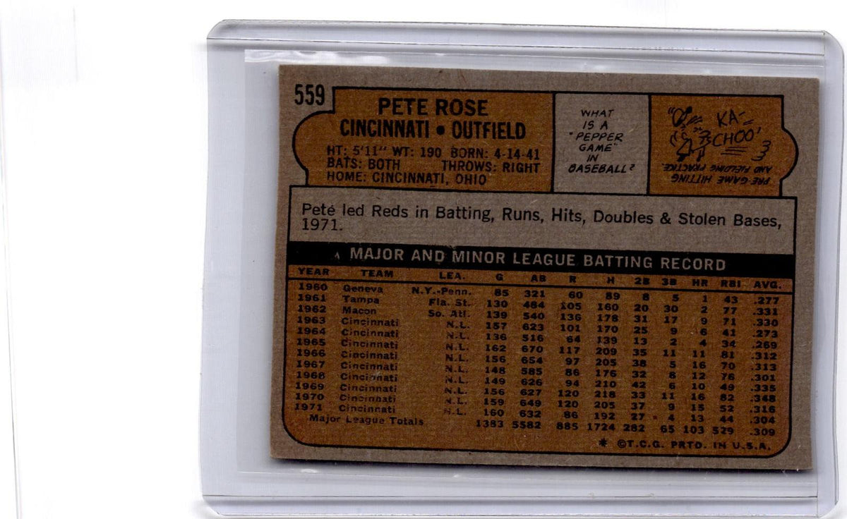 1972 Topps #559 Pete Rose