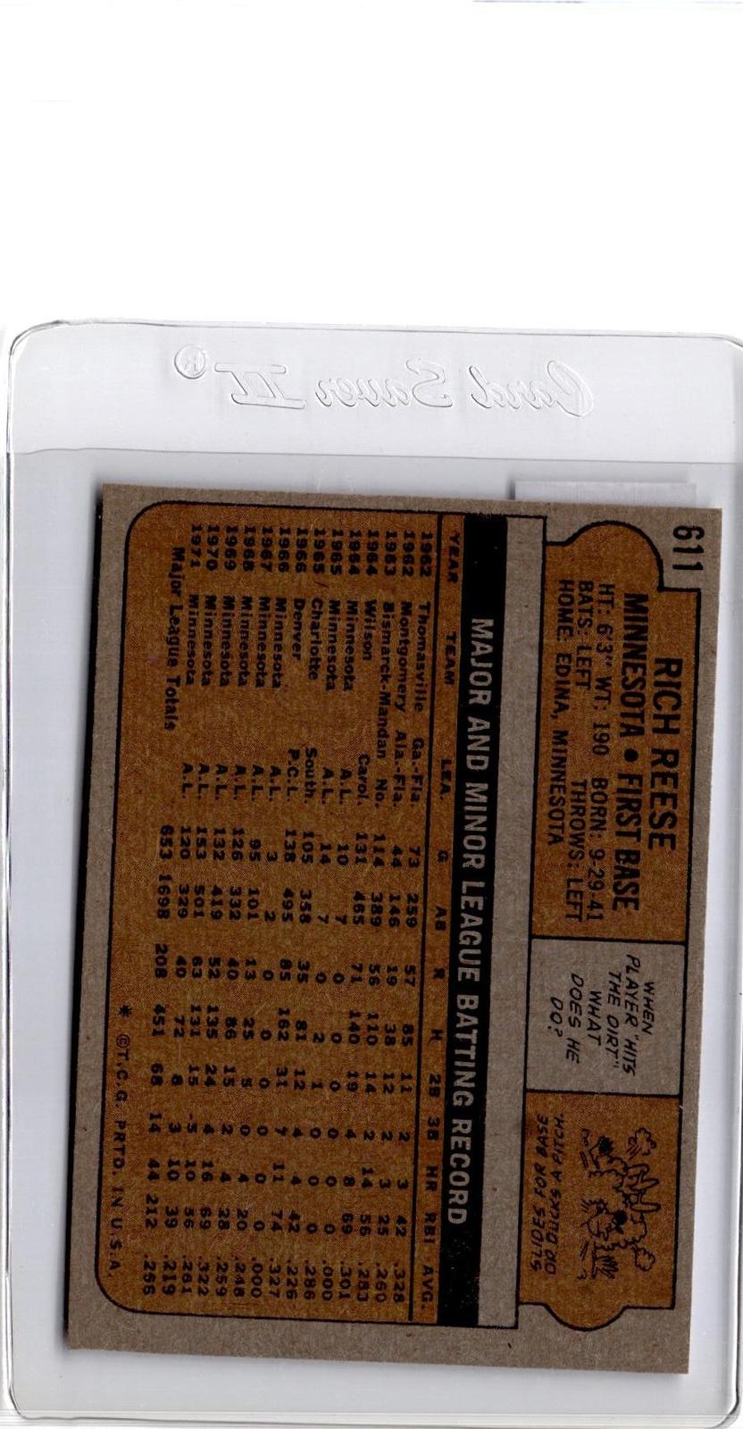 1972 Topps #611 Rich Reese
