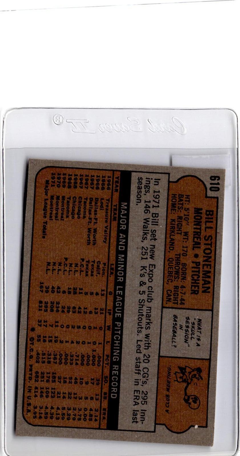 1972 Topps #610 Bill Stoneman