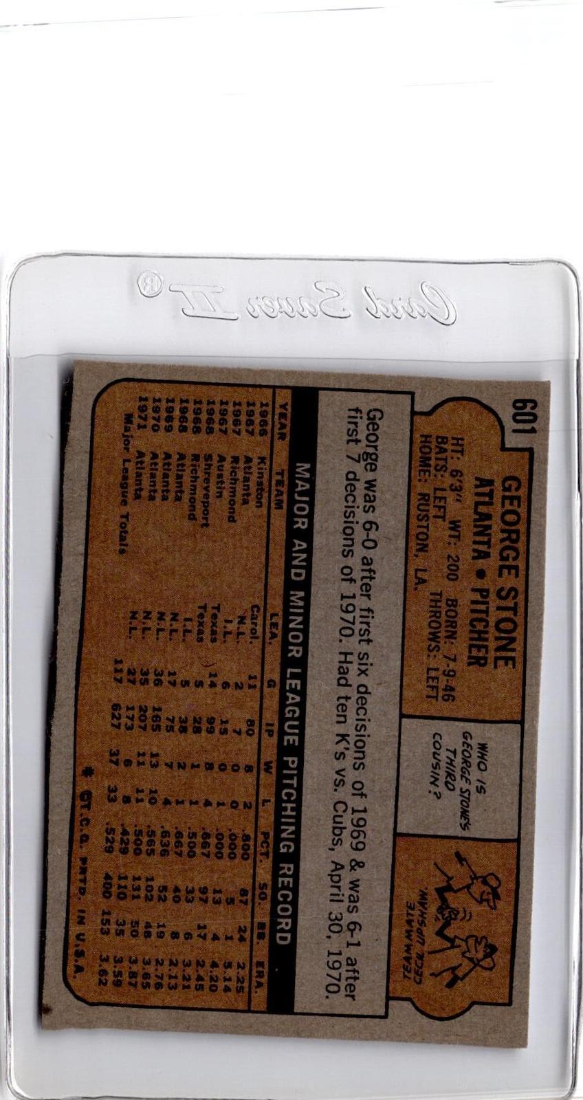 1972 Topps #601 George Stone