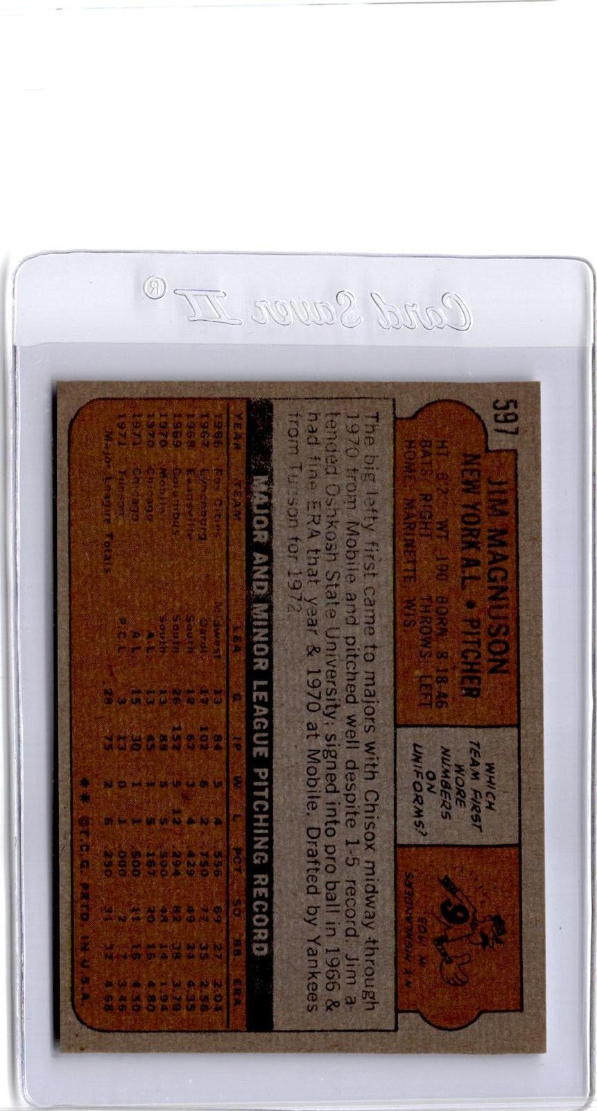 1972 Topps #597 Jim Magnuson