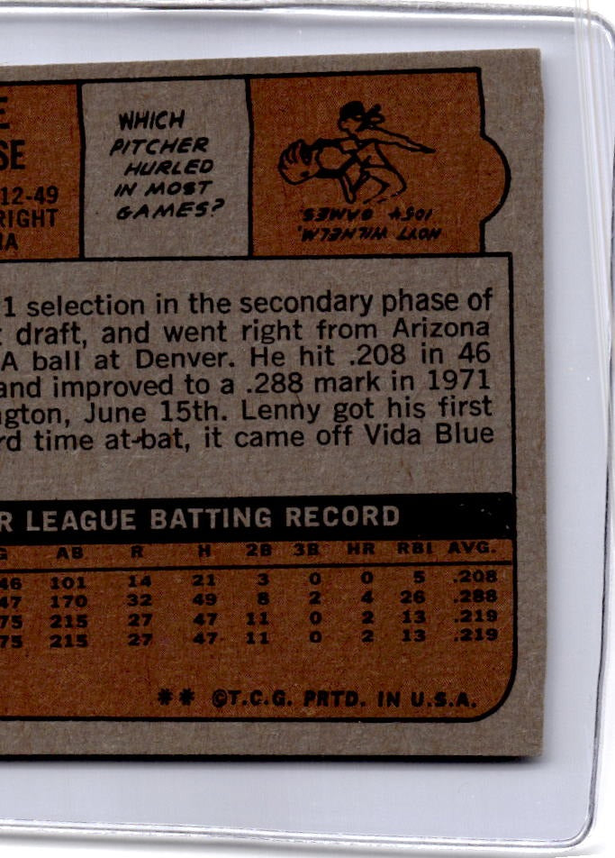 1972 Topps #737 Lenny Randle