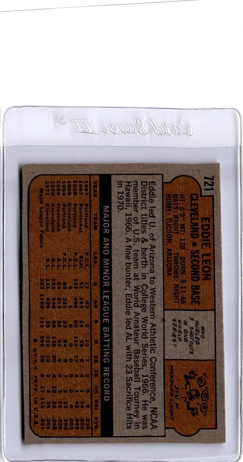 1972 Topps #721 Eddie Leon
