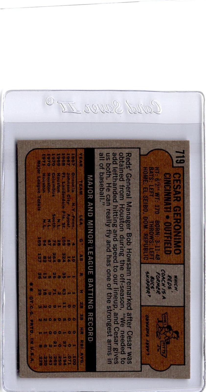 1972 Topps #719 Cesar Geronimo