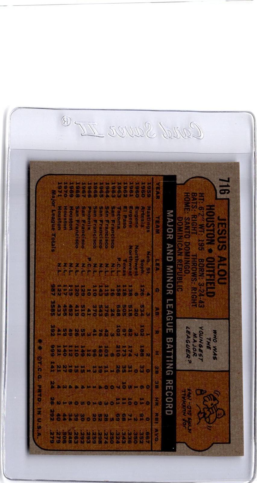 1972 Topps #716 Jesus Alou