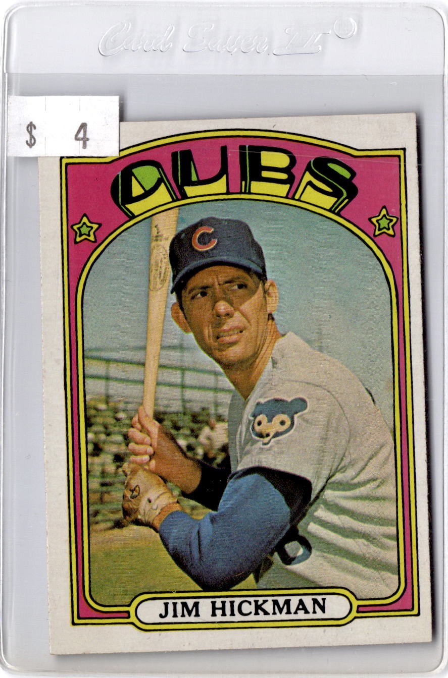 1972 Topps #534a Jim Hickman : Green under C and S