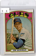 1972 Topps #534a Jim Hickman : Green under C and S