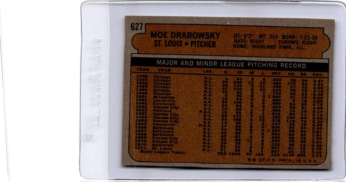 1972 Topps #627 Moe Drabowsky