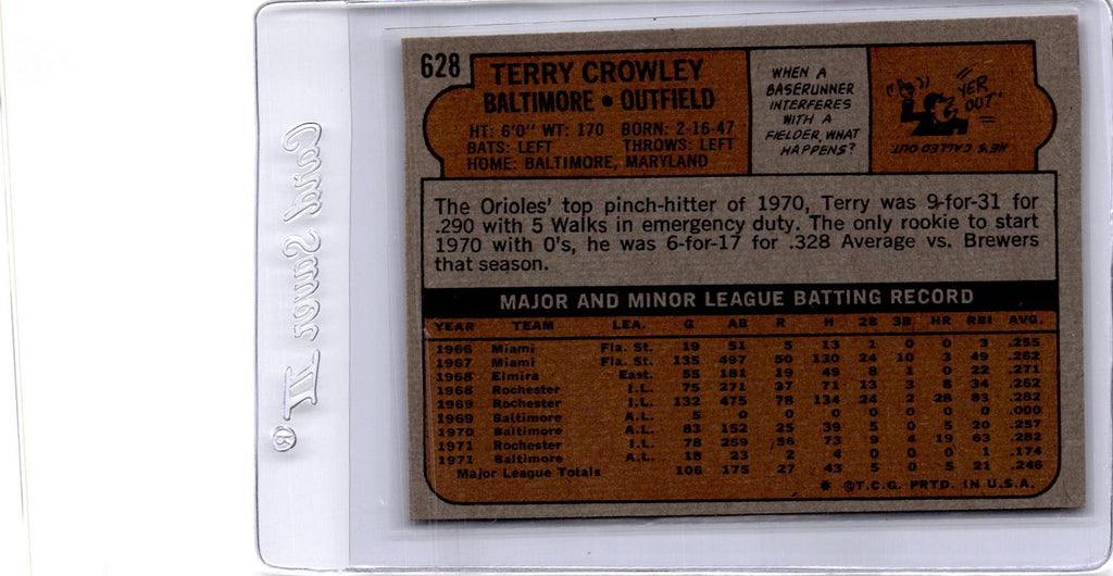1972 Topps #628 Terry Crowley