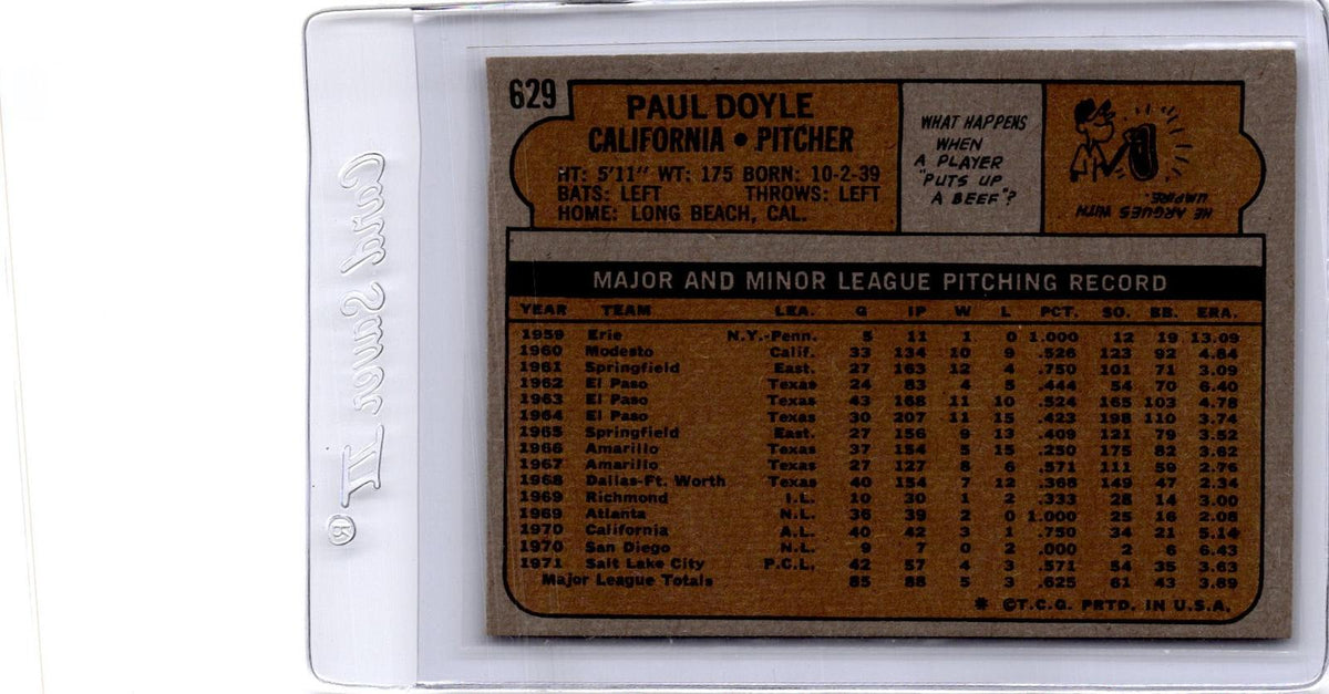 1972 Topps #629 Paul Doyle