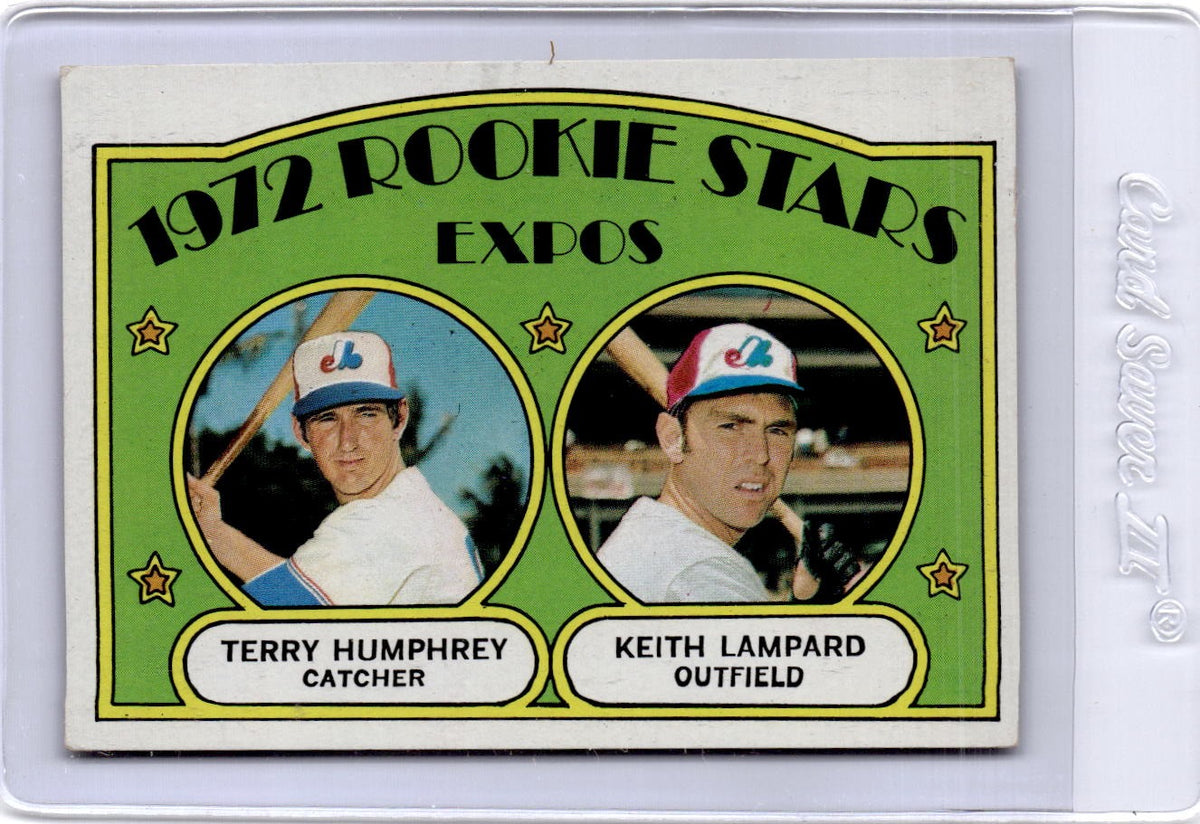 1972 Topps #489 Expos 1972 Rookie Stars (Terry Humphrey / Keith Lampard)