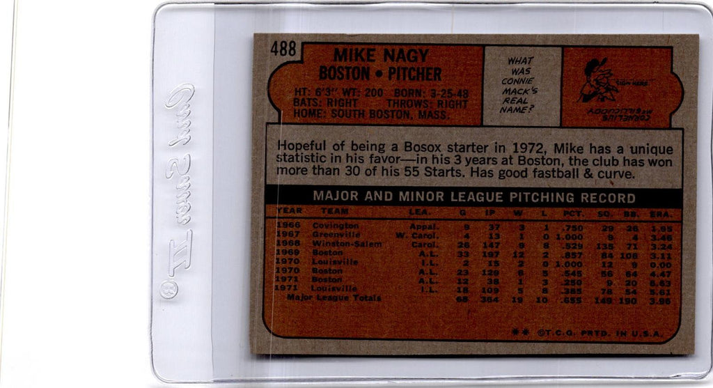 1972 Topps #488 Mike Nagy