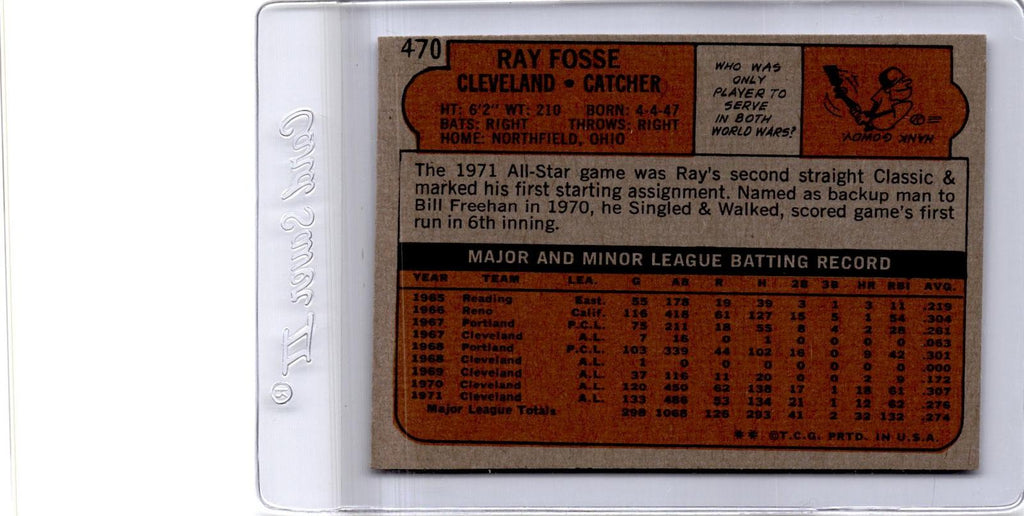 1972 Topps #470 Ray Fosse