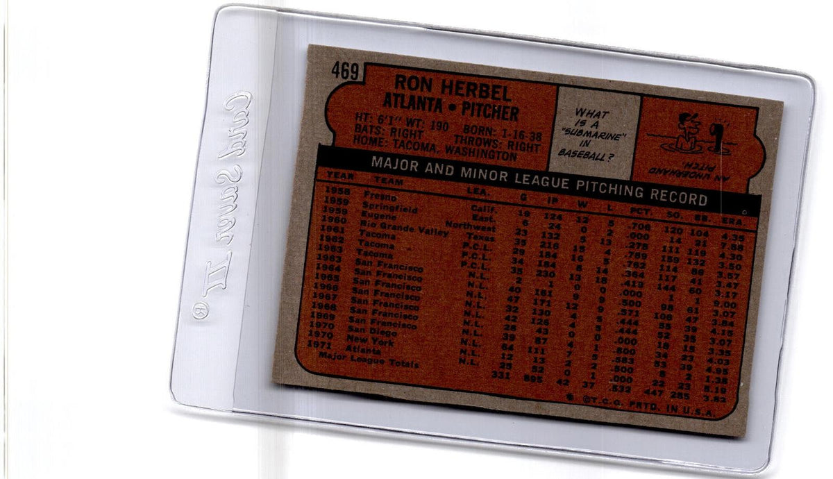 1972 Topps #469 Ron Herbel