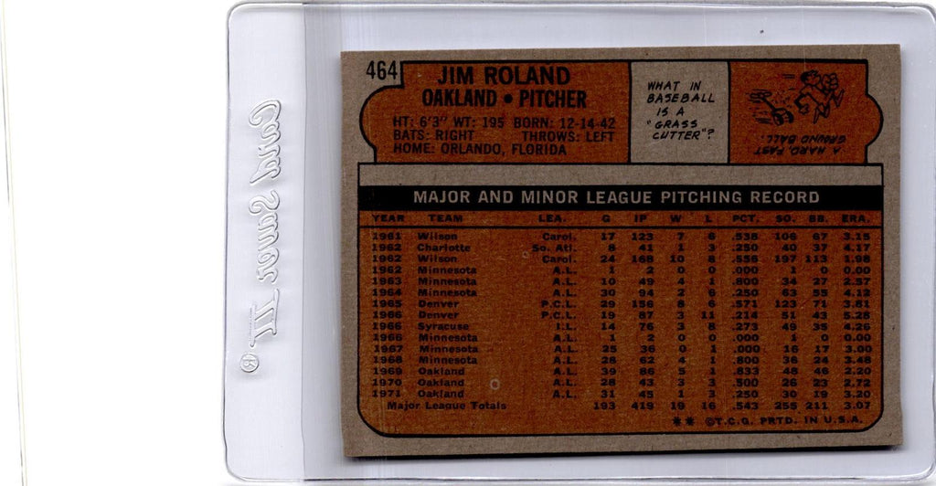 1972 Topps #464 Jim Roland