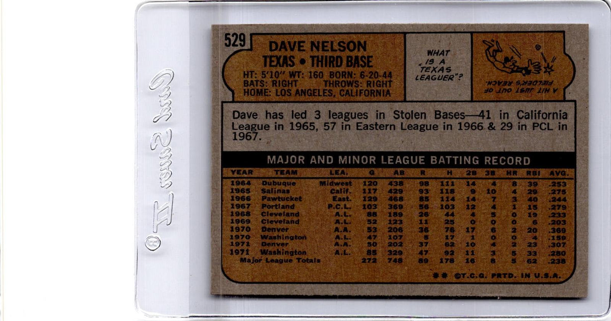 1972 Topps #529 Dave Nelson