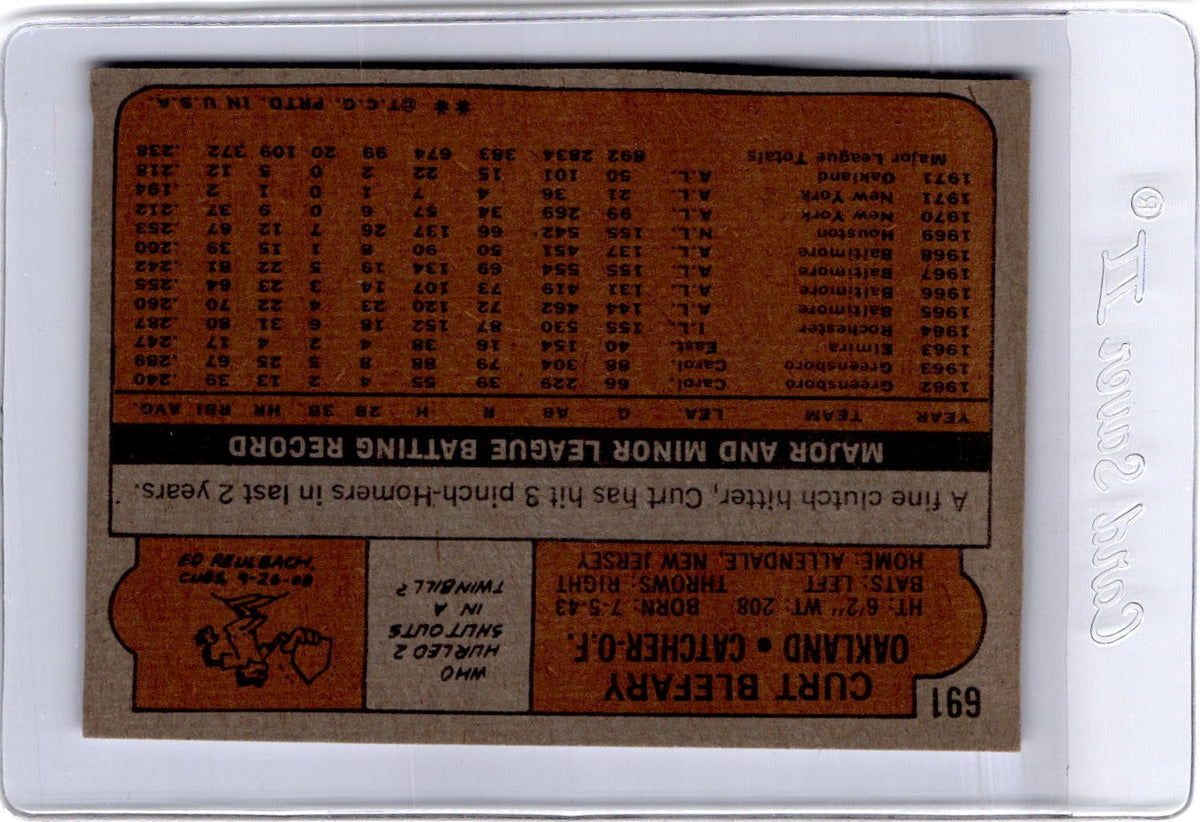 1972 Topps #691 Curt Blefary