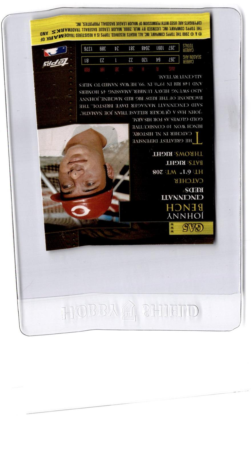 2001 Topps #GA5 Johnny Bench Golden Anniversary