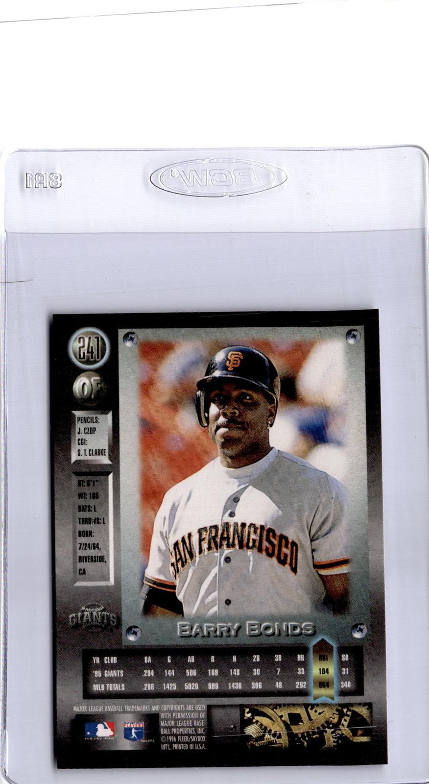 1996 Metal Universe #241 Barry Bonds