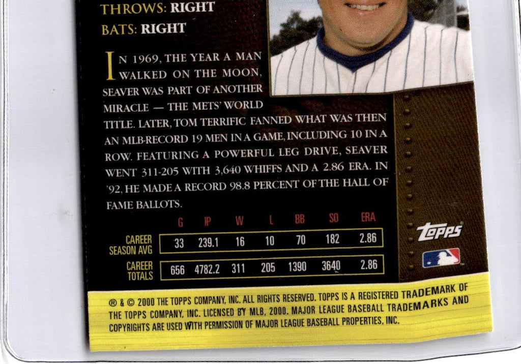 2001 Topps #GA6 Tom Seaver Golden Anniversary