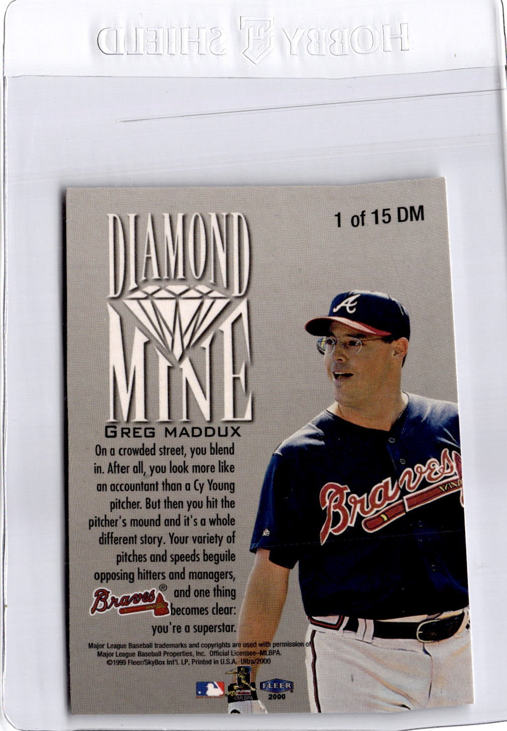 2000 Ultra #1 DM Greg Maddux Diamond Mine