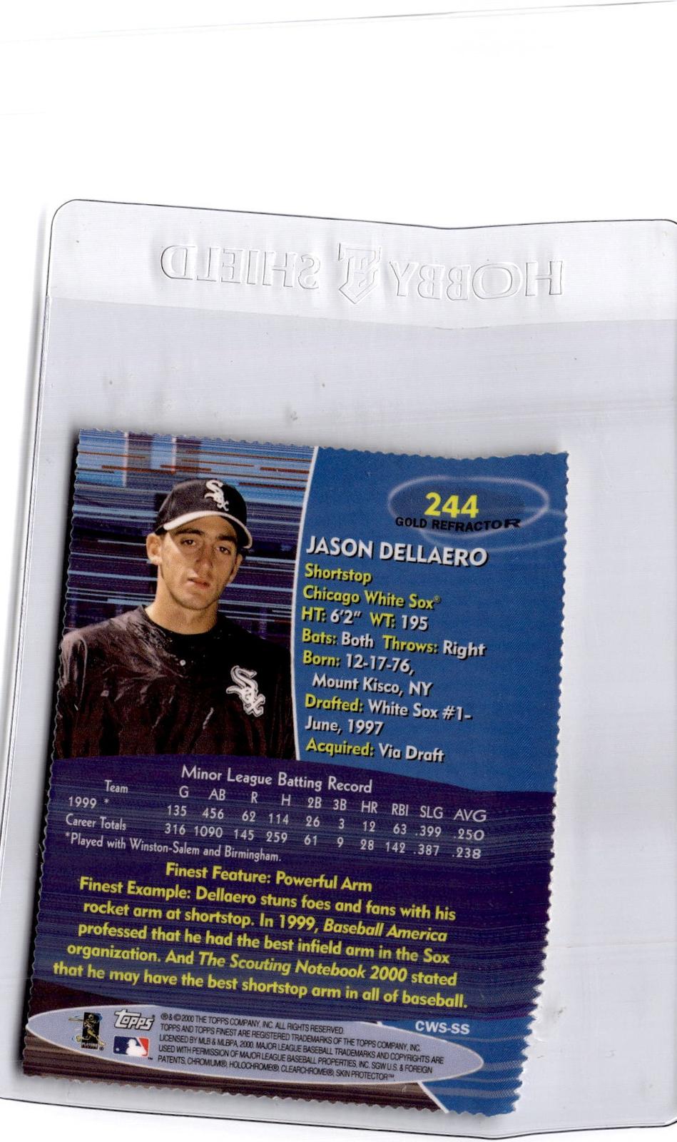 2000 Finest #244 Jason Dellaero Gold Refractor