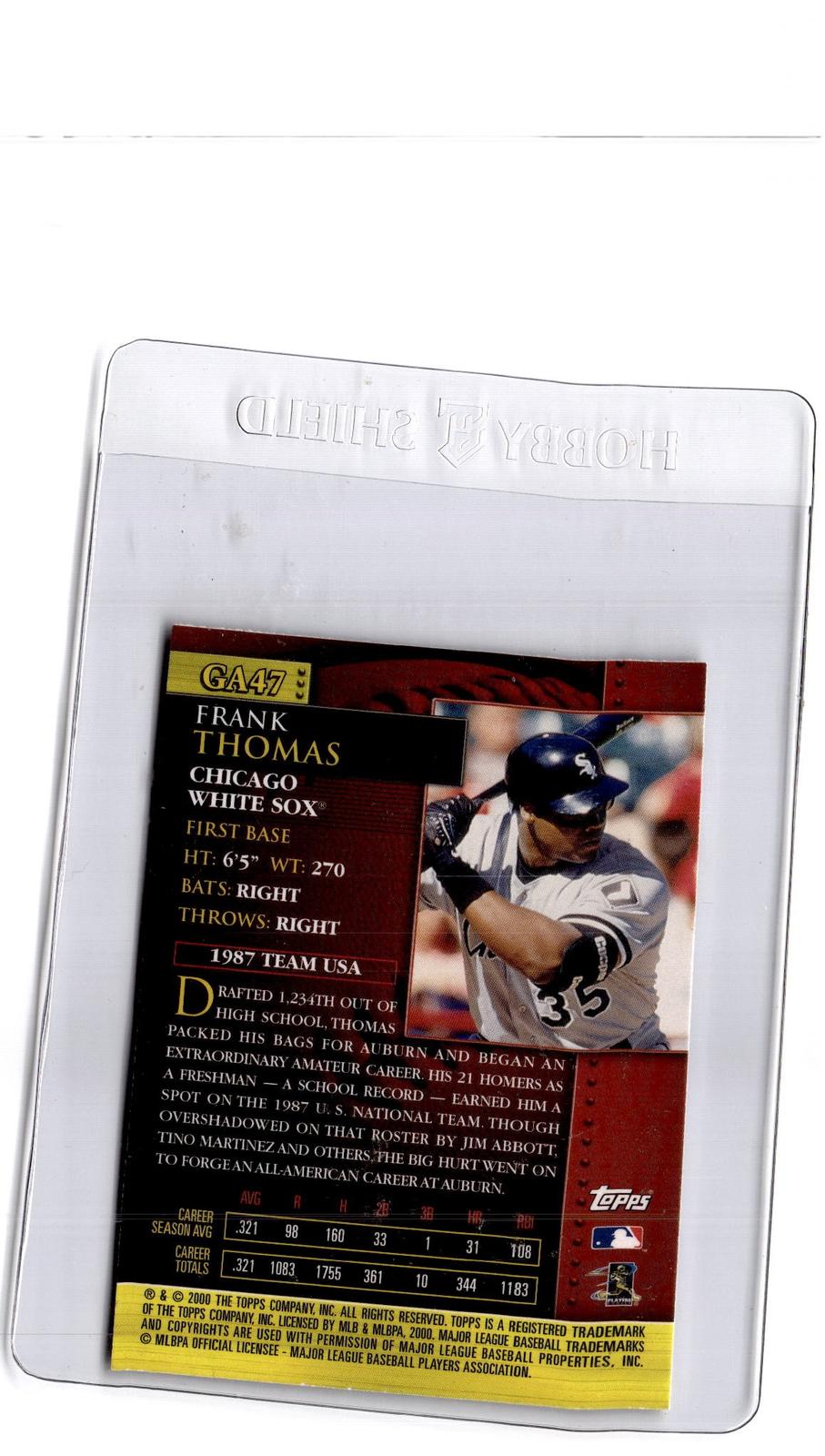 2001 Topps #GA47 Frank Thomas Golden Anniversary