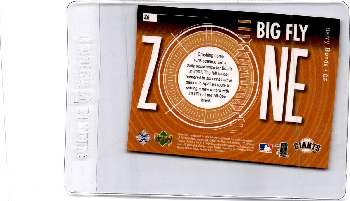 2002 Upper Deck #Z6 Barry Bonds Big Fly Zone
