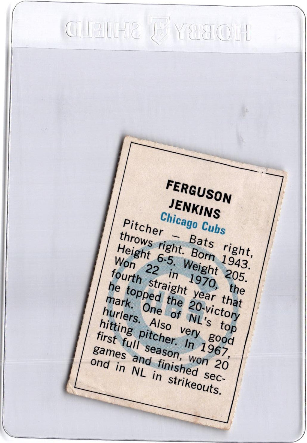 1971 Dell Today's Team Stamps #NNO Ferguson Jenkins