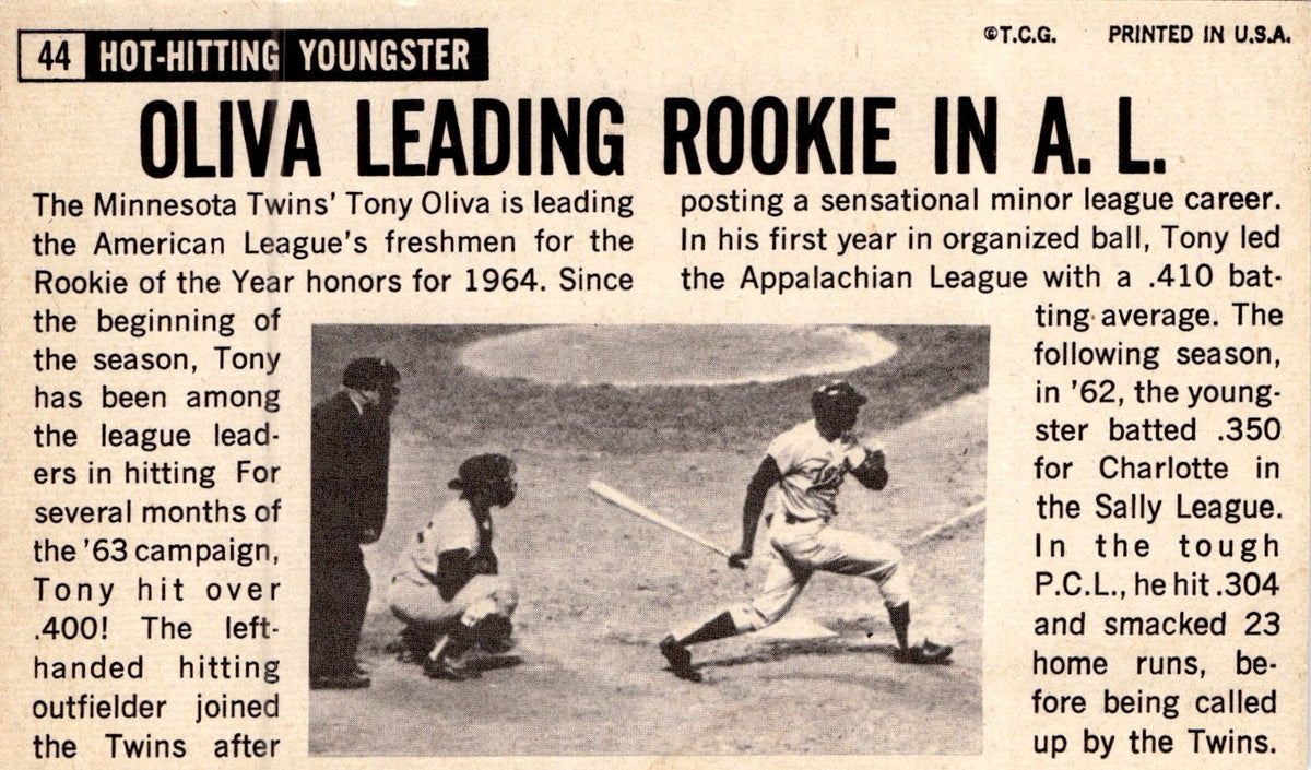 1964 Topps Giants #44 Tony Oliva