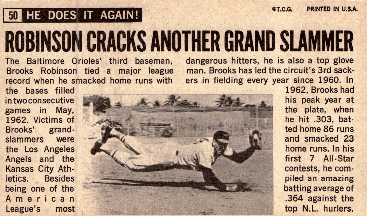 1964 Topps Giants #50 Brooks Robinson