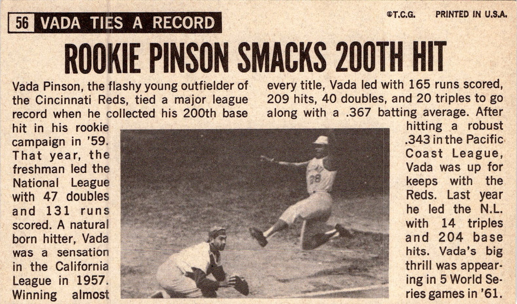 1964 Topps Giants #56 Vada Pinson
