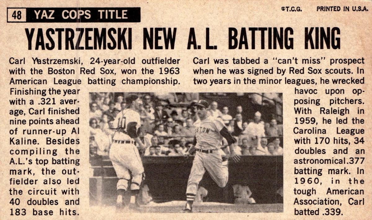 1964 Topps Giants #48 Carl Yastrzemski