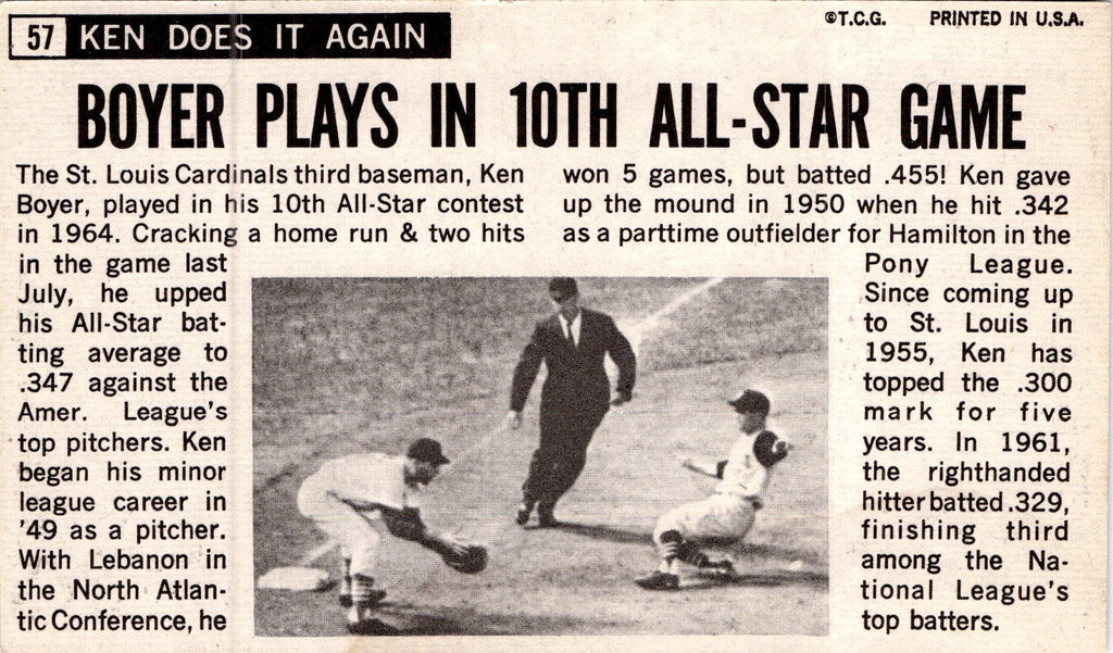 1964 Topps Giants #57 Ken Boyer