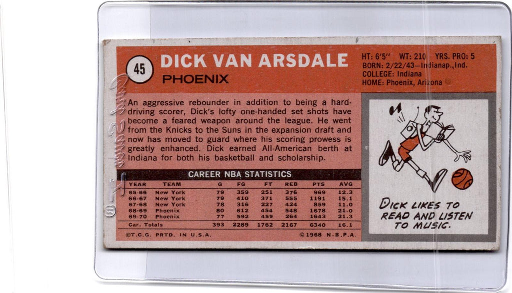 1970-71 Topps #45 Dick Van Arsdale