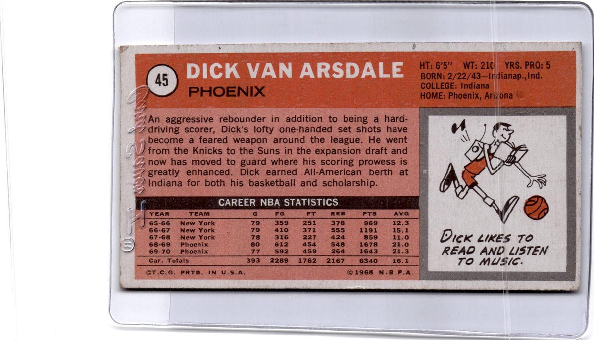 1970-71 Topps #45 Dick Van Arsdale
