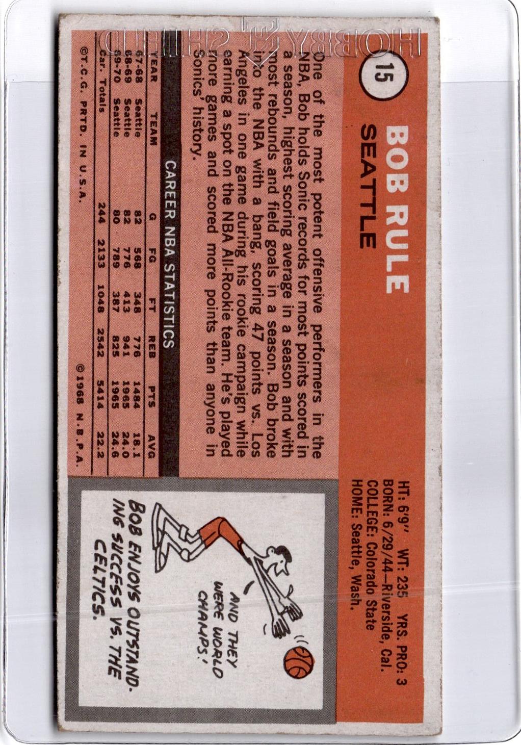 1970-71 Topps #15 Bob Rule