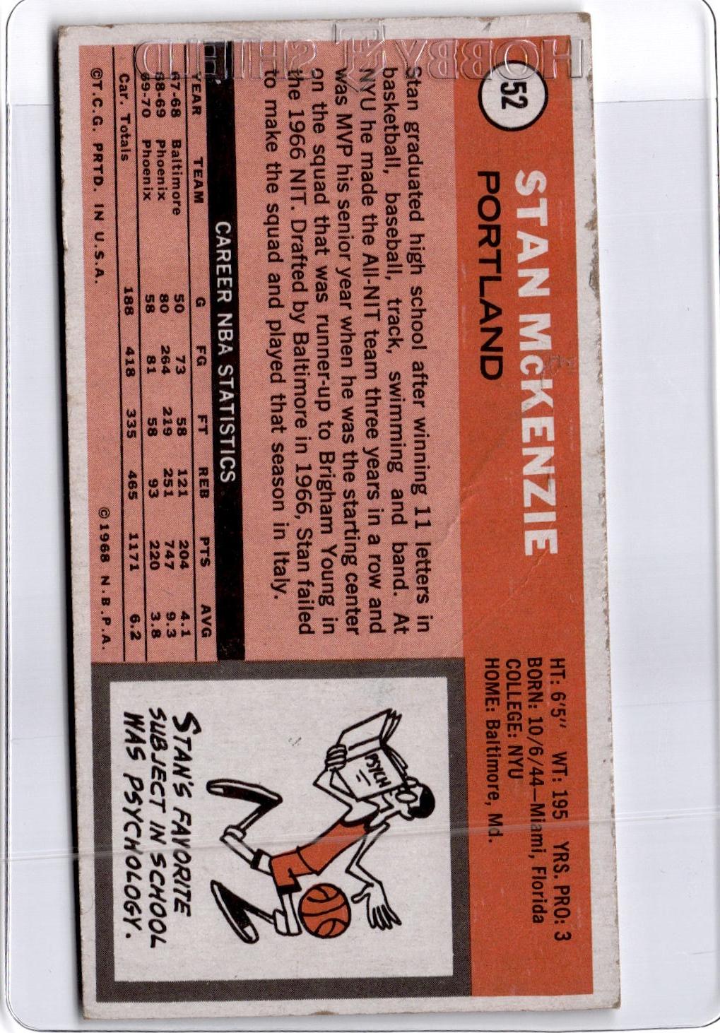 1970-71 Topps #52 Stan McKenzie